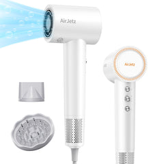 AirJetz hair dryer with 160k rpm motor for ultra-fast drying.