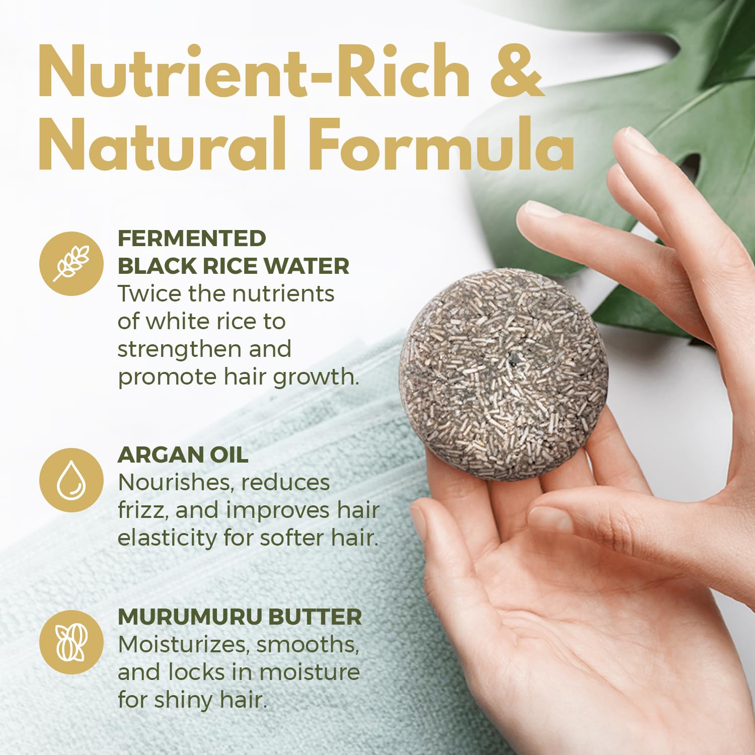 AirNEX fermented rice water ingredients support hair strength and nourishment.