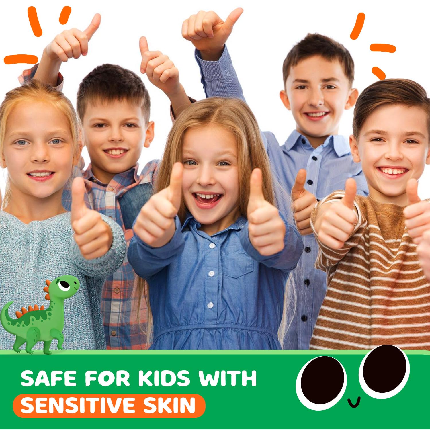 AirroYE Dinosaurs silicone scar sheet dinosaur design appeals to kids.
