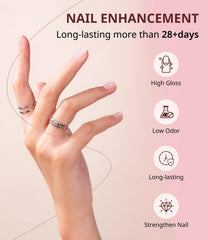 AIRSEE Builder Nail Gel length-extension demonstrates extended length with secure base.