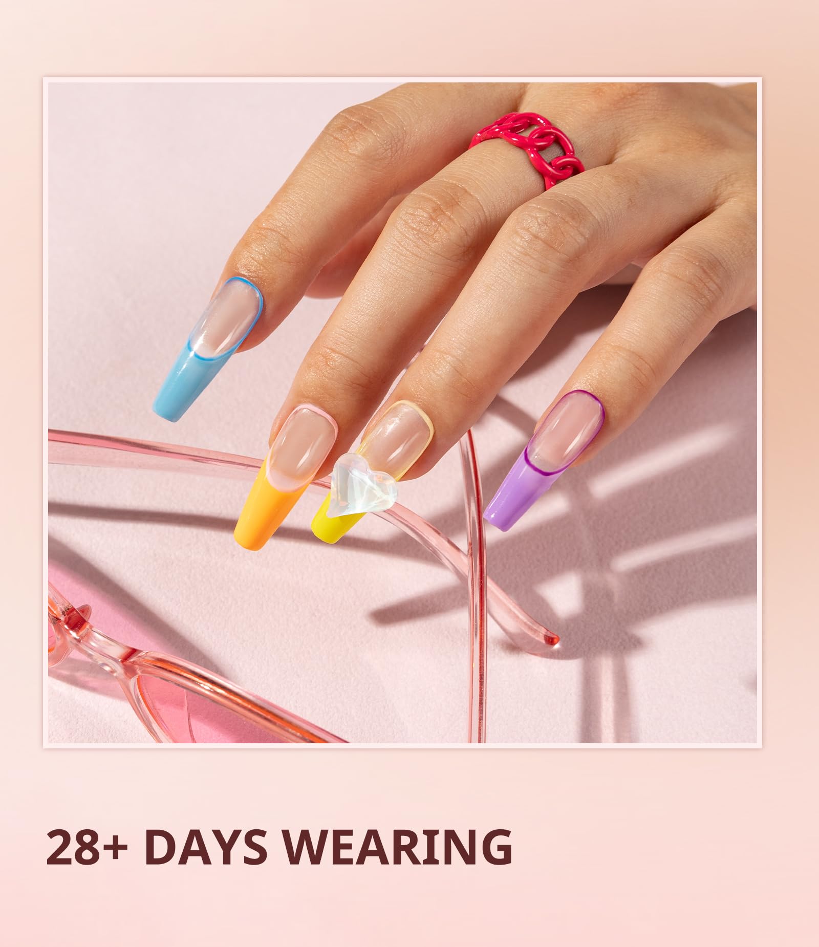 AIRSEE Builder Nail Gel UV-LED cure supports quick, lasting nail results.