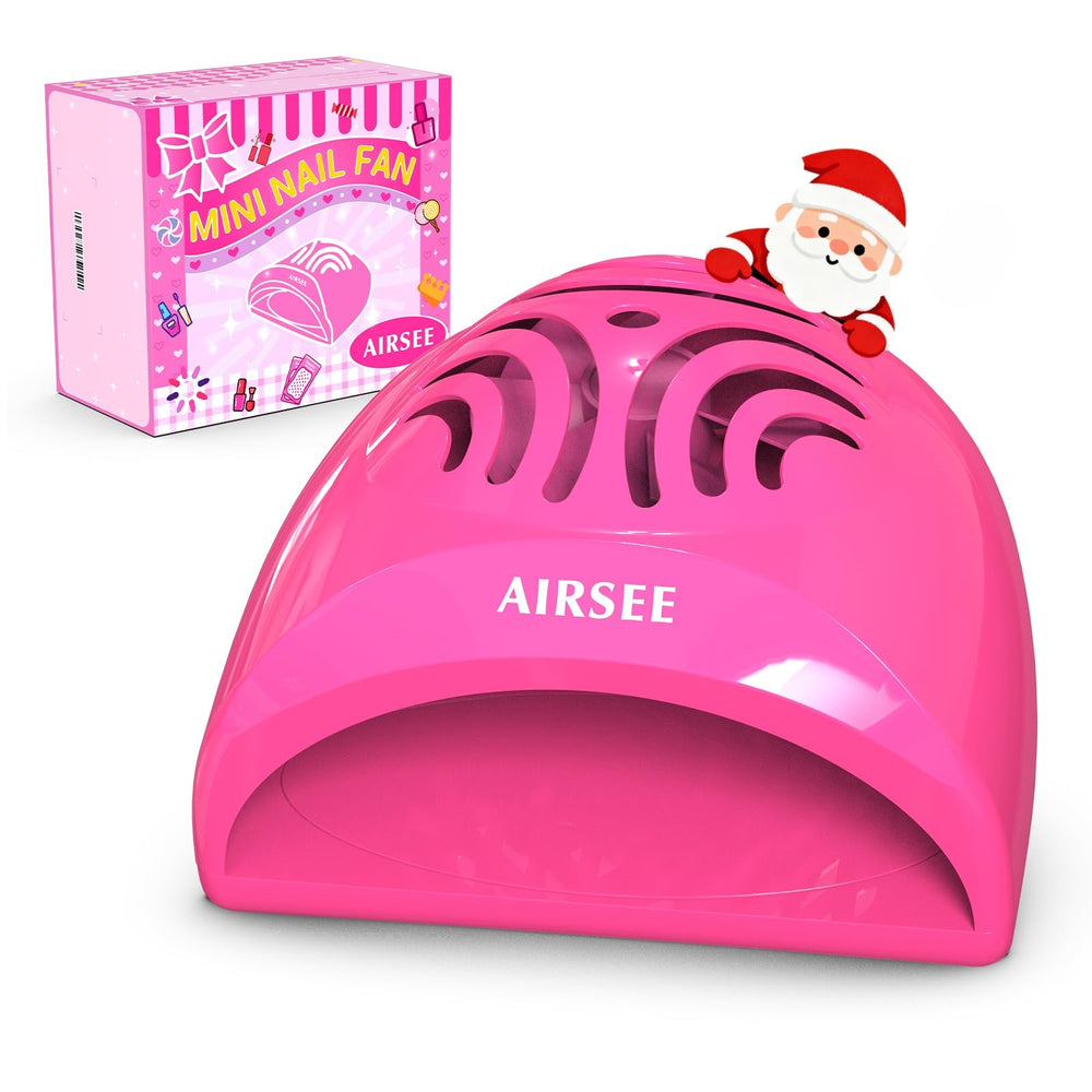 AIRSEE Kids Nail Dryer pink front view—safe, kid-friendly design for home manicures.