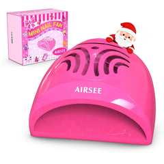AIRSEE Kids Nail Dryer pink front view—safe, kid-friendly design for home manicures.
