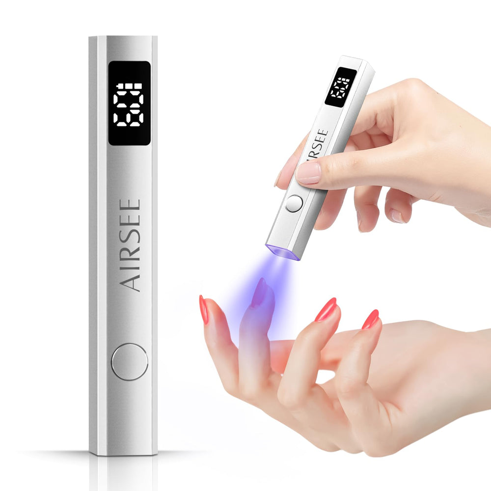 AirSEE lámpara de uñas sin cable mini, curado rápido para manicuras en casa.