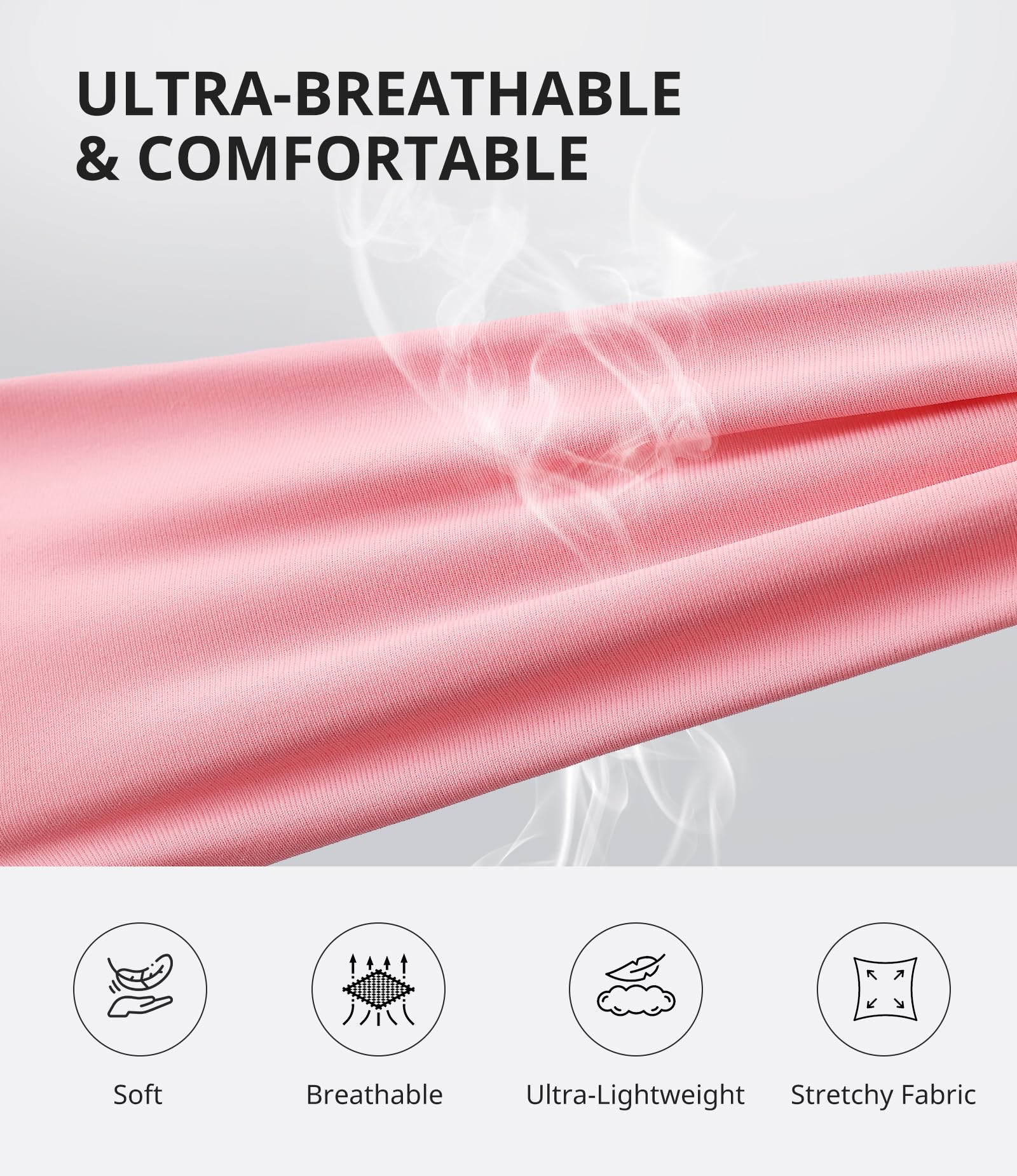 AirSee Premium UPF50 gloves pink worn hand showing ergonomic 3D fit for comfort