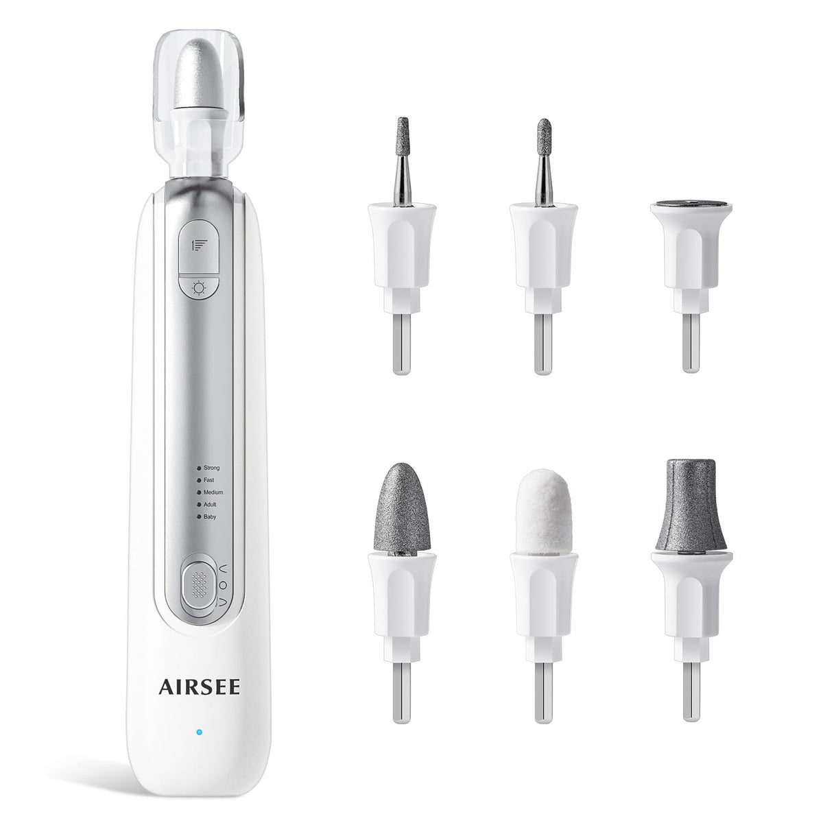 AIRSEE professional manicure-pedicure kit front view for easy home care.