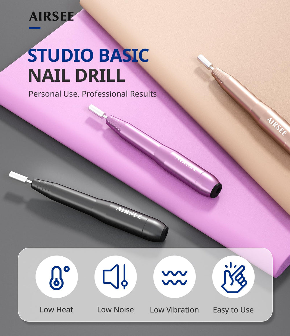 AirSee Studio Basic Nail Drill with ergonomic handle for comfortable control