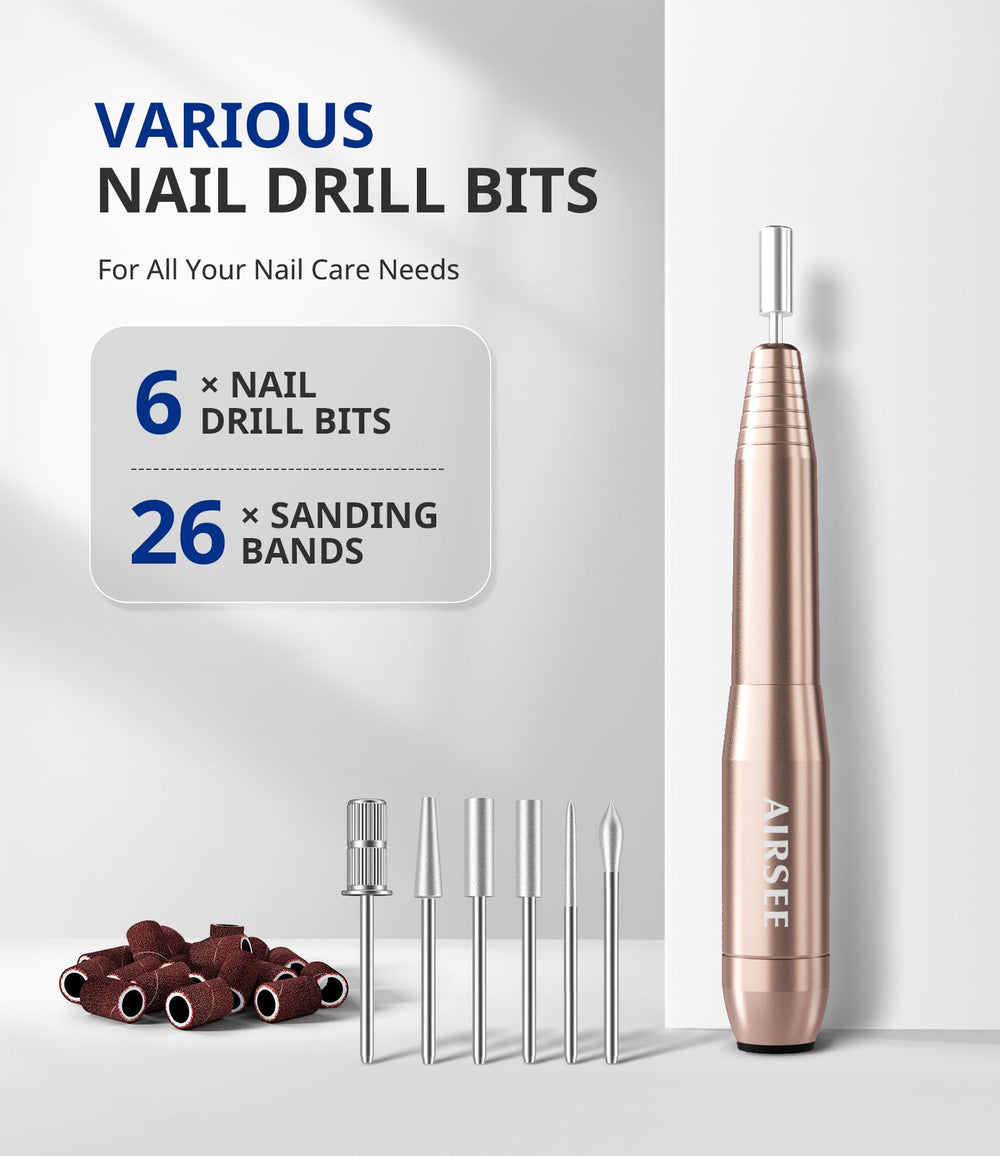 AirSee Studio Basic Nail Drill quiet operation under 40 dB for focus