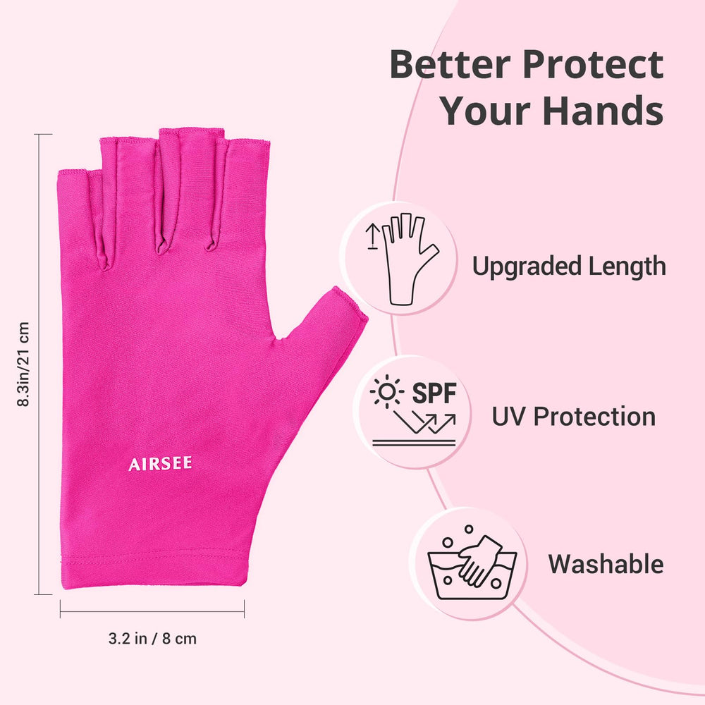 AIRSEE UV Gloves suit manicures and outdoor activities like cycling.