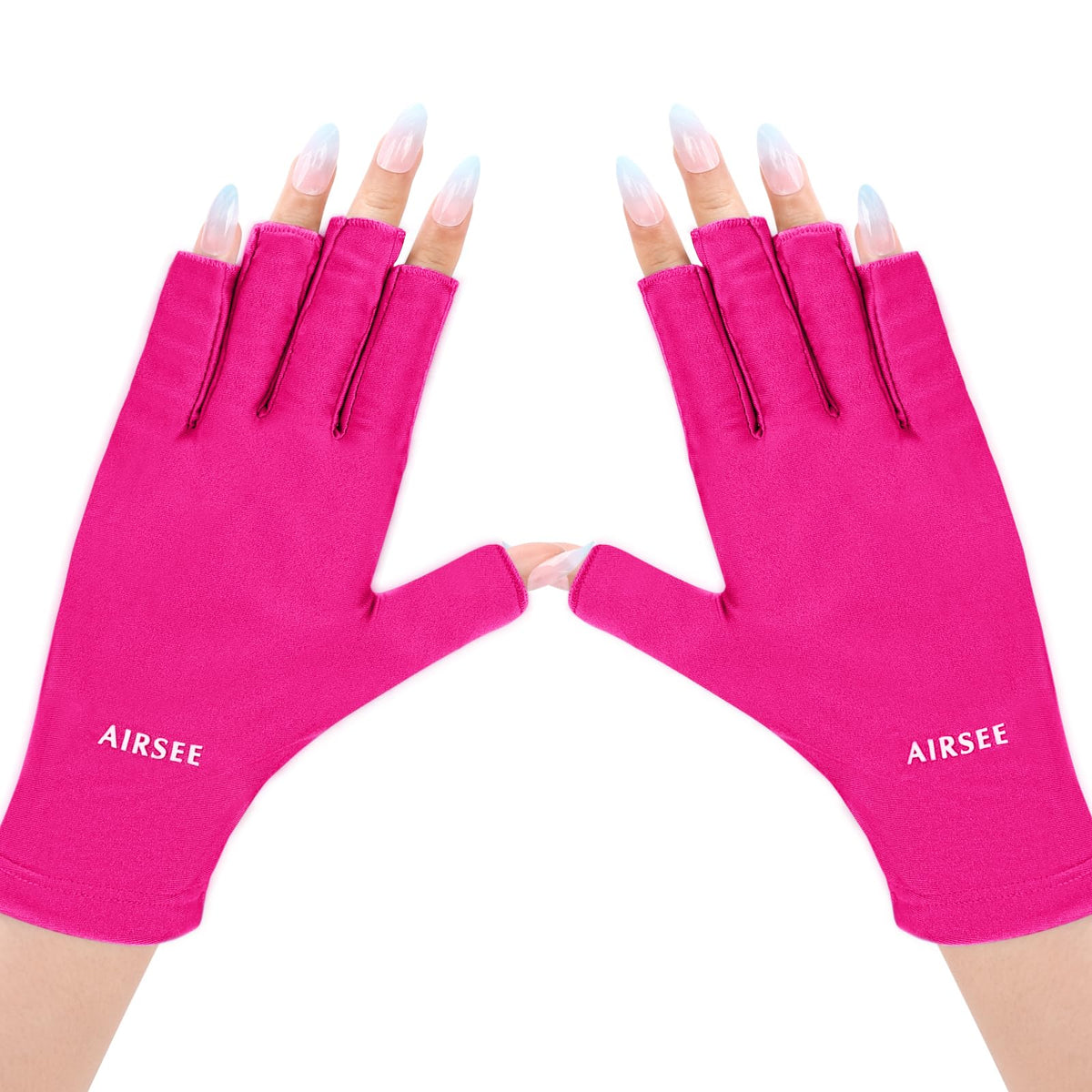 AIRSEE UV Gloves for nail art protect hands with 99% UV shielding.