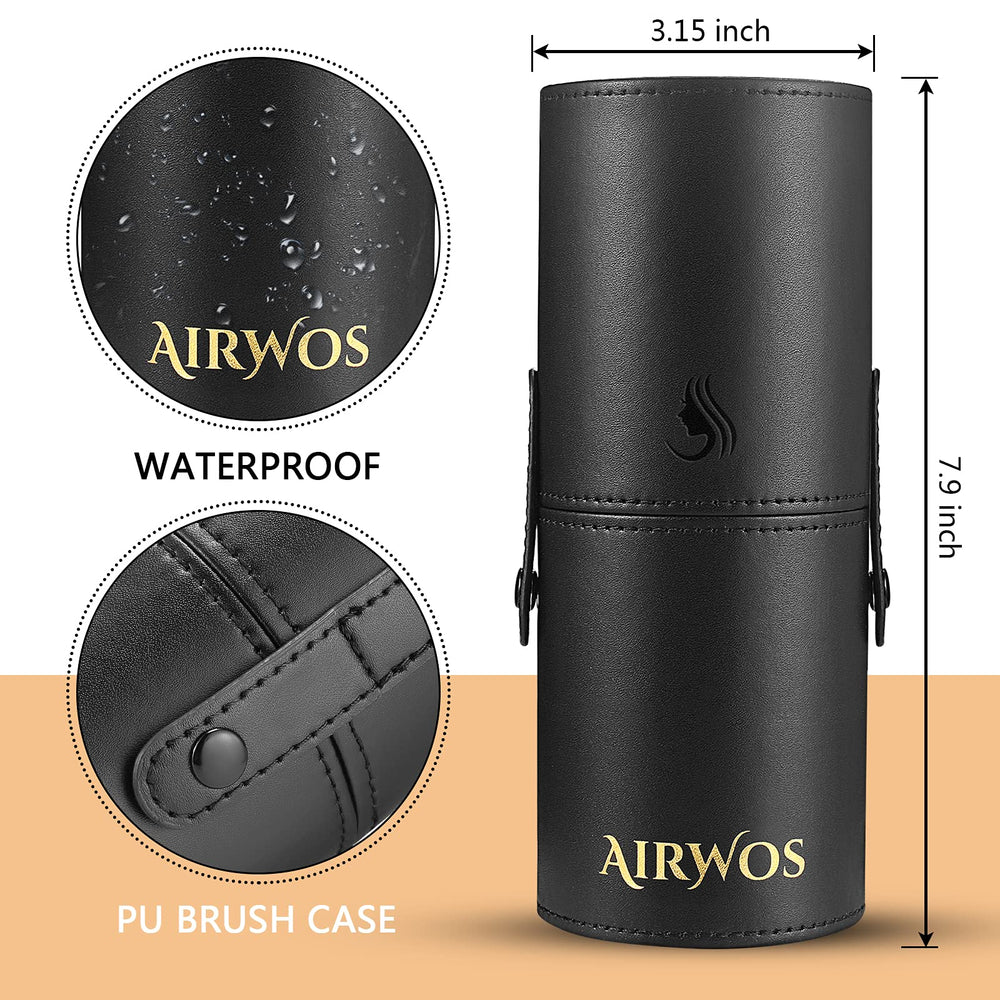 AirWos powder brush delivers even, natural-looking finish.