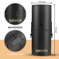 AirWos powder brush delivers even, natural-looking finish.