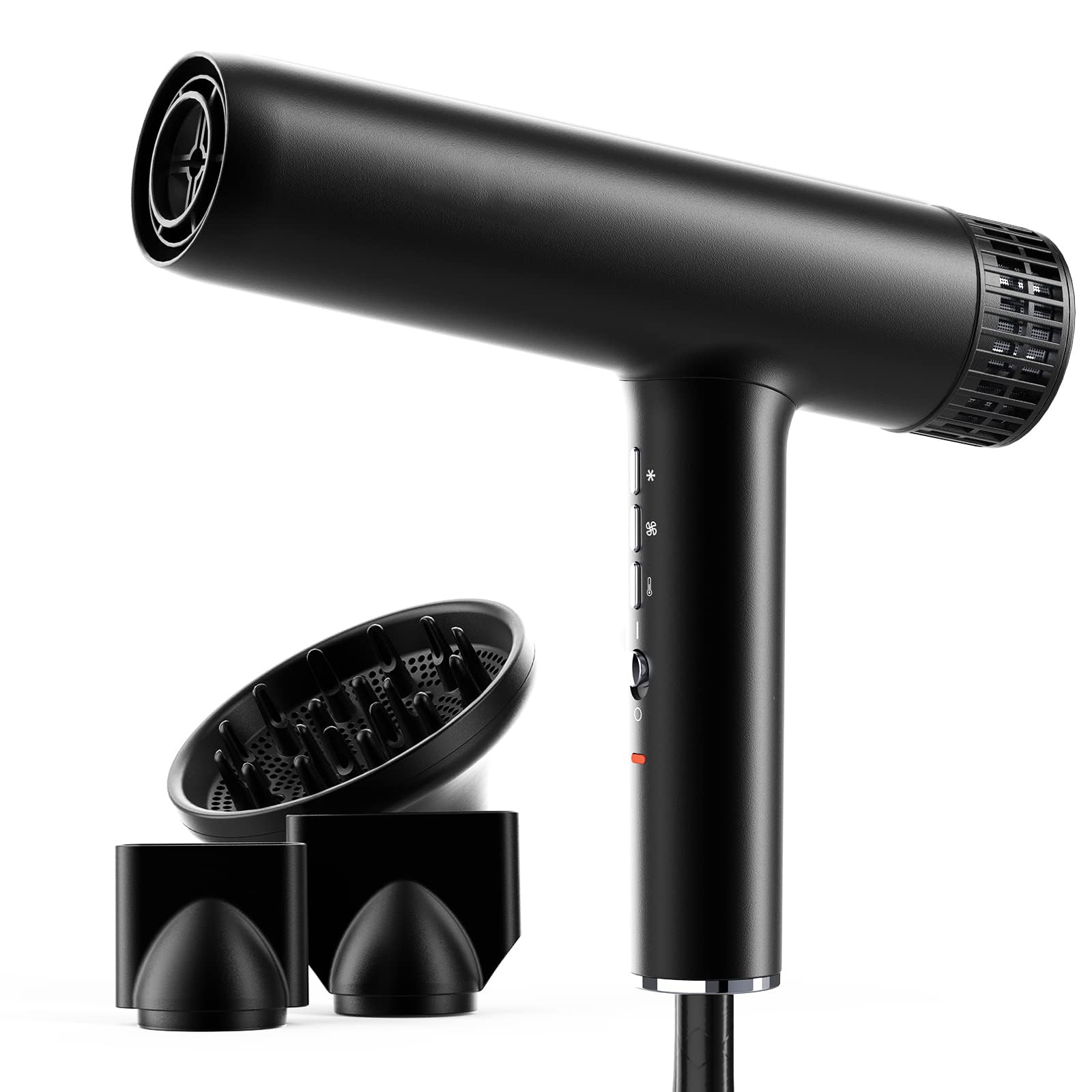 Airyomi hair dryer with brushless motor delivering fast drying and reduced heat exposure