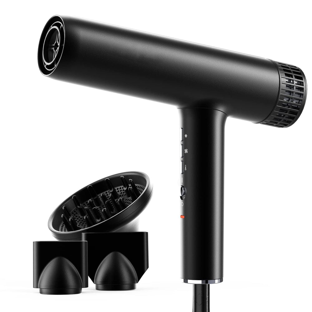 Airyomi hair dryer with brushless motor delivering fast drying and reduced heat exposure