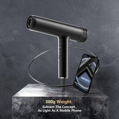 Airyomi ultralight-weight dryer held comfortably reducing fatigue during styling