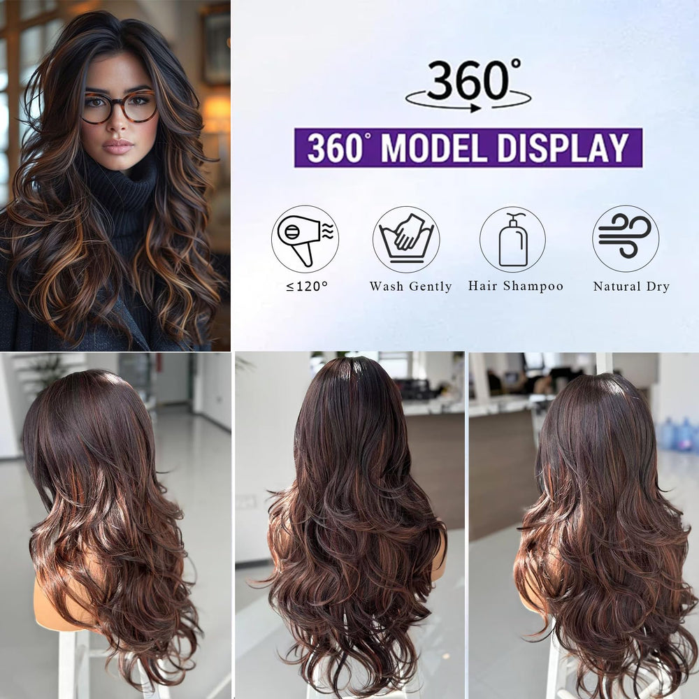 Aisaide 24-inch wavy hair on model for daily wear
