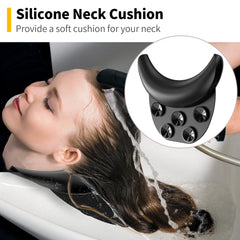 AISEELY silicone neck cushion close-up shows skin-friendly, acid-resistant material