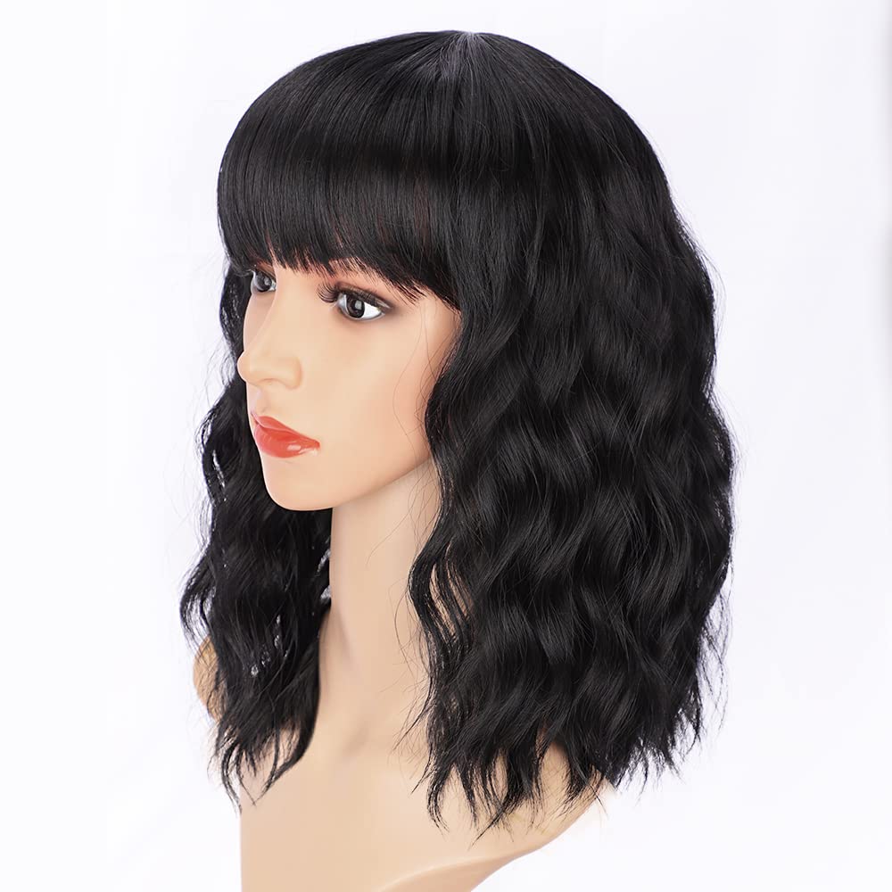 AISI HAIR Bob Curly Wig back view shows balanced silhouette for versatile styling