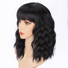 AISI HAIR Bob Curly Wig back view shows balanced silhouette for versatile styling