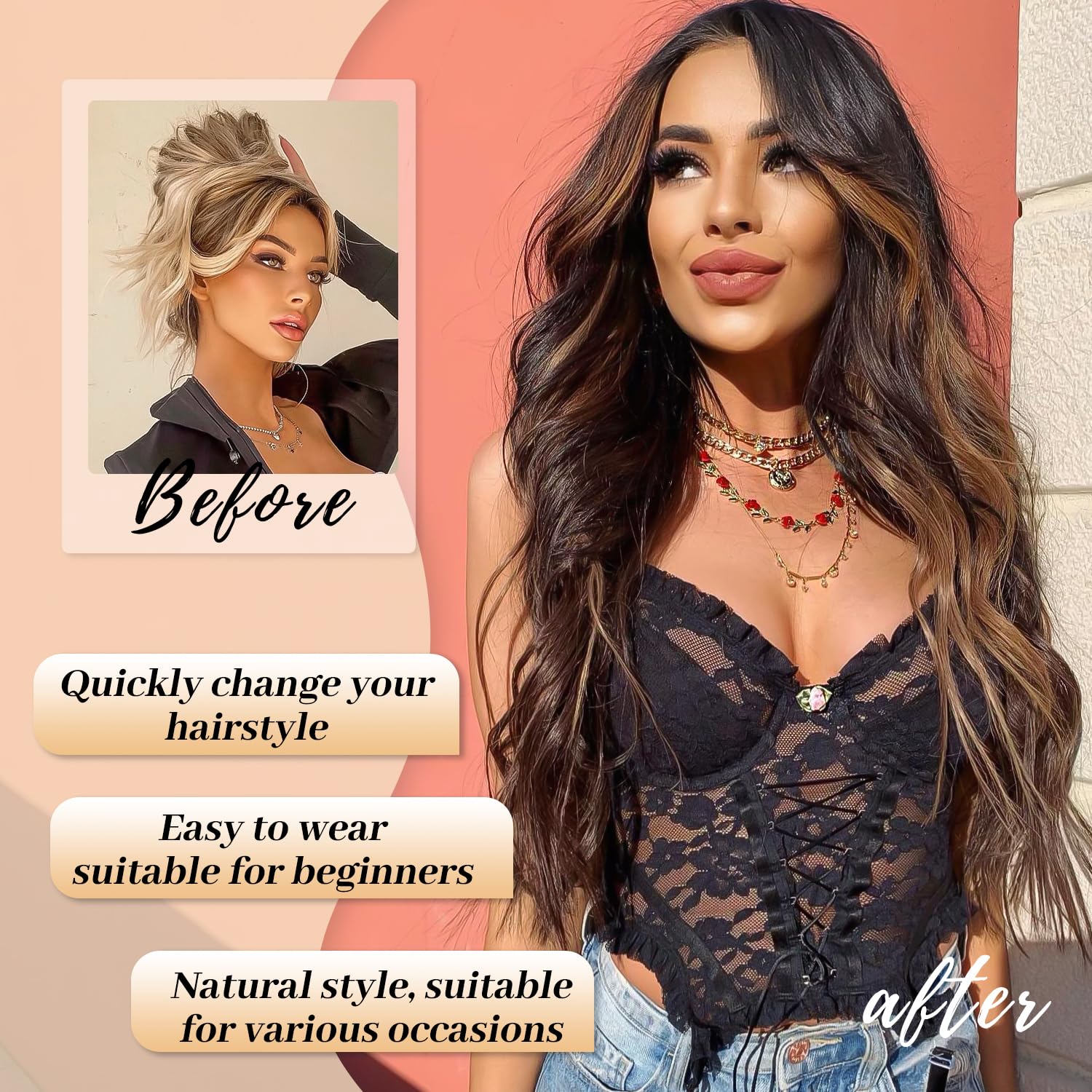 AISI HAIR soft inner net design ensures breathable wear all day.