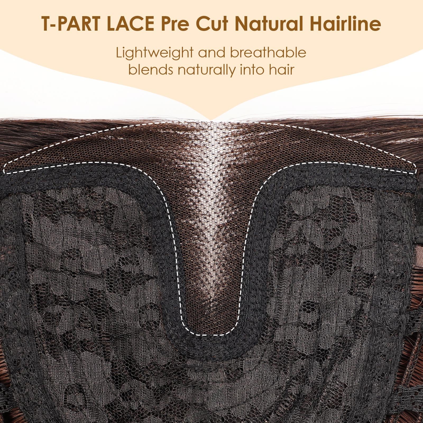AISI HAIR transparent lace hairline wig for a natural look