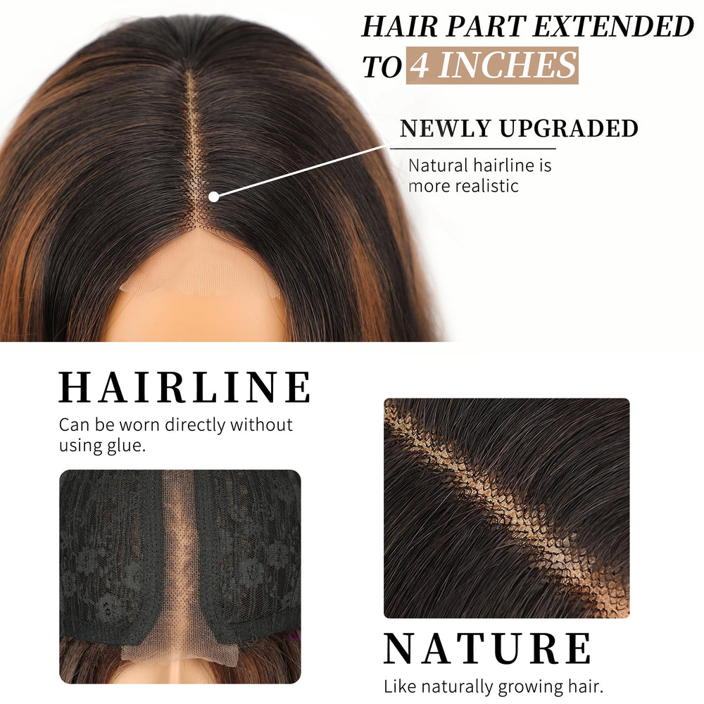 AISI HAIR upgraded lace hairline wig offers a natural hairline without glue.