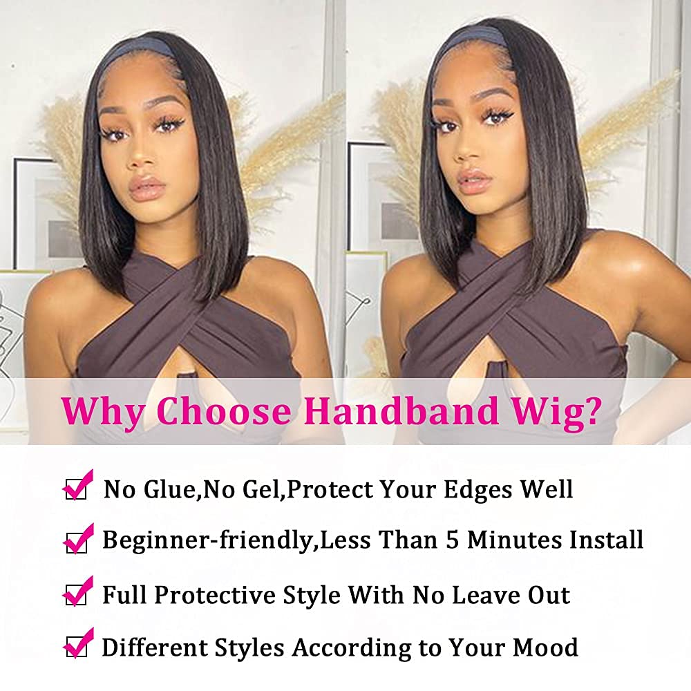AISI Headband Wigs four combs fixed design ensures secure wear throughout the day