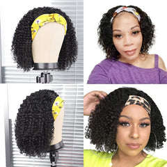 Aiterina headband wig deep wave 12in back view shows seamless integration for all-day wear.