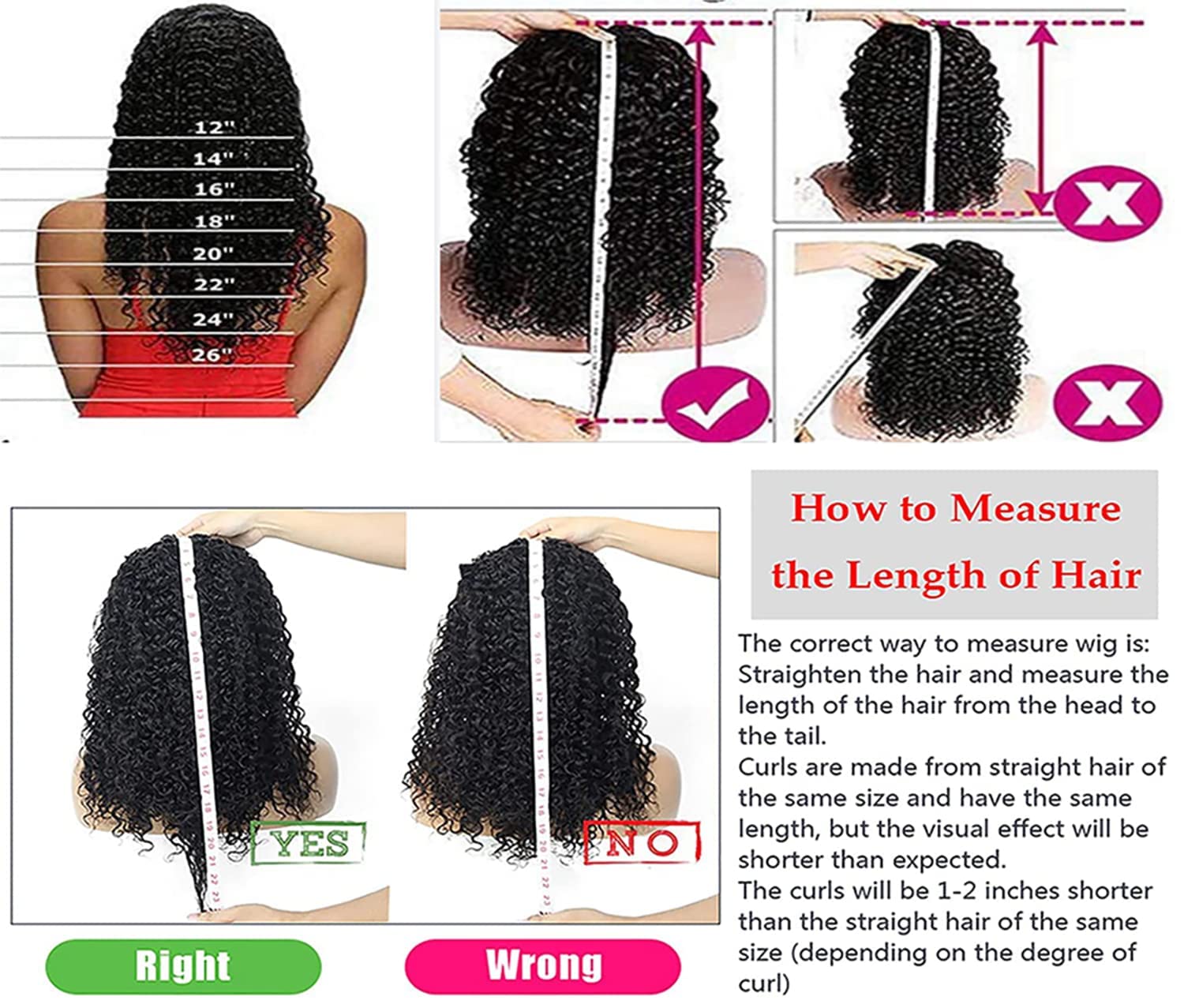 Aiterina headband wig deep wave 12in headband strap detail ensures secure, flexible fit.