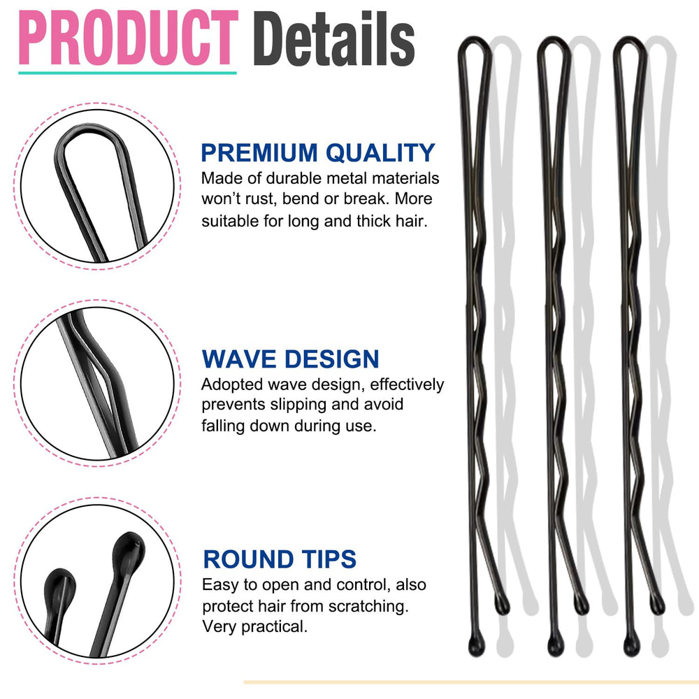 AITRAI premium metal-plating bobby pins showcases chic, fade-resistant shine.