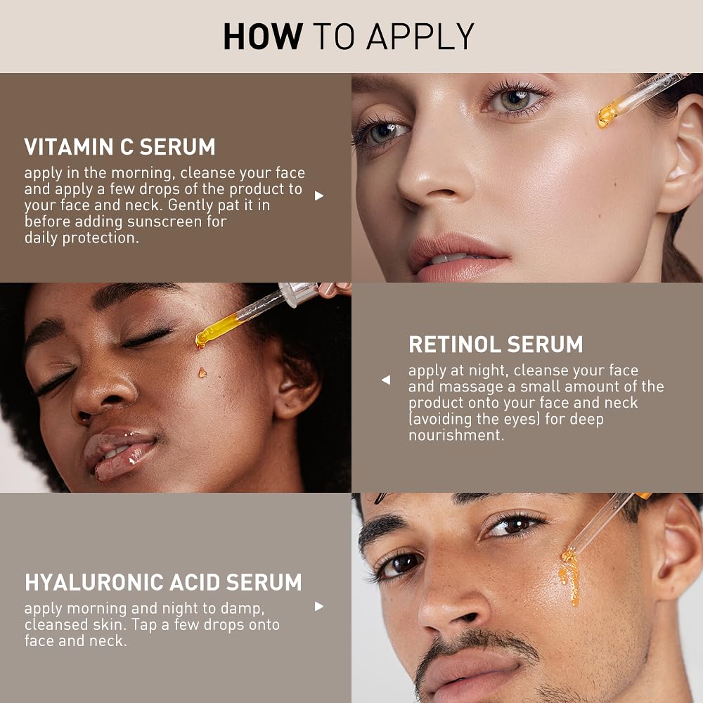 Aiwei facial serum set serum-pump day-use shown during daytime skincare routine