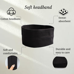AIWLZOS classic black headband pairs with any outfit for sport or casual wear.
