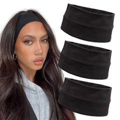 AIWLZOS headbands set in black with soft cotton for all-day comfort.