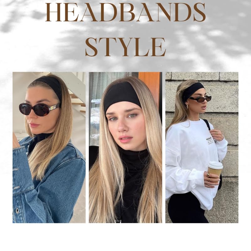 AIWLZOS wide 2-7in cotton headband provides stable fit for any active routine.