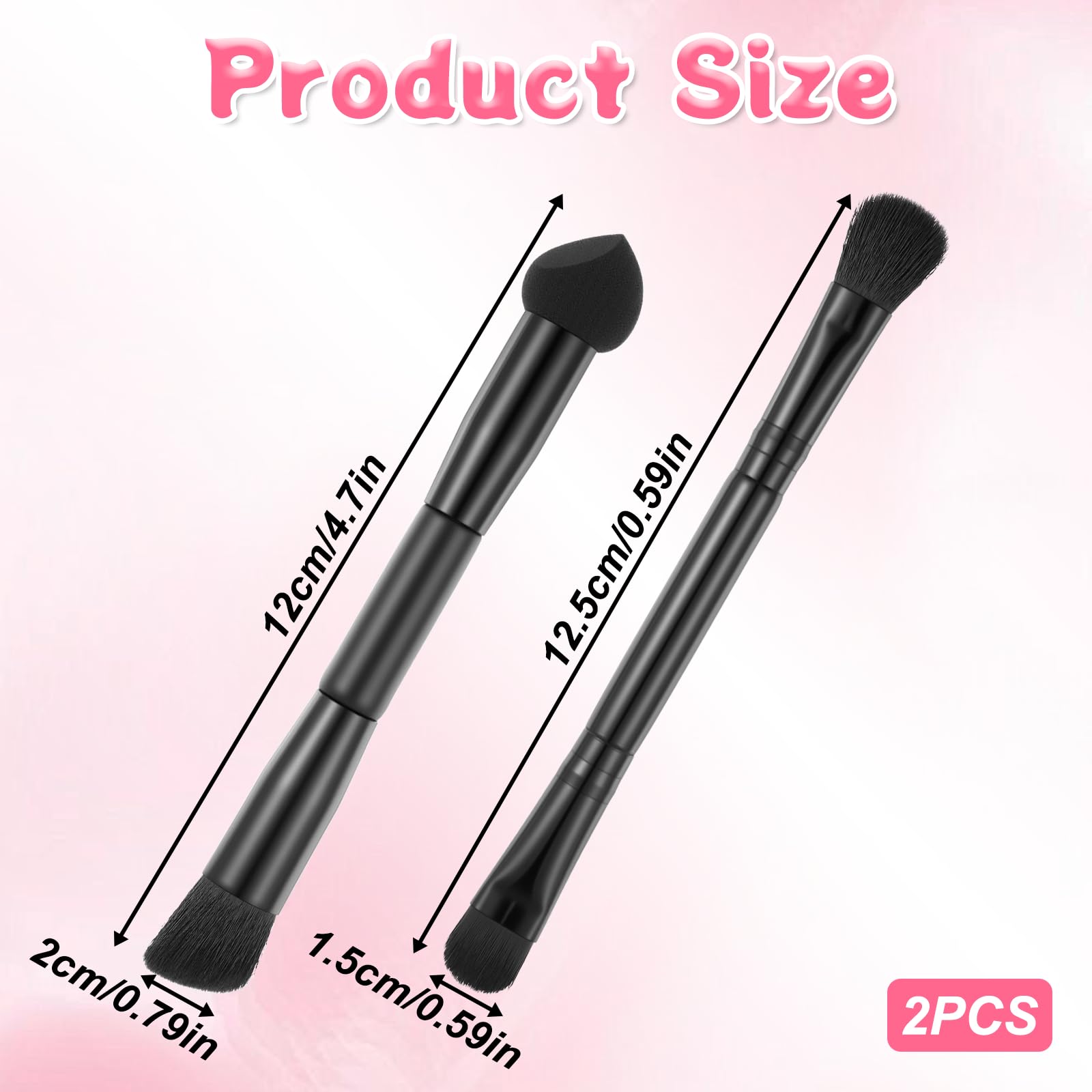 Aiyorse angled hairline brush head for natural hairline blending.