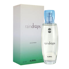 Ajmal Rain Drops in purse image suggests on-the-go freshness anywhere.