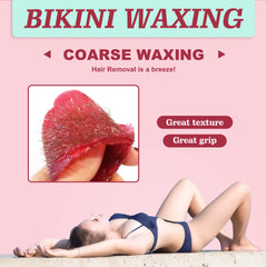 Ajoura Brazilian waxing kit setup with prep skin spray and wax beads.