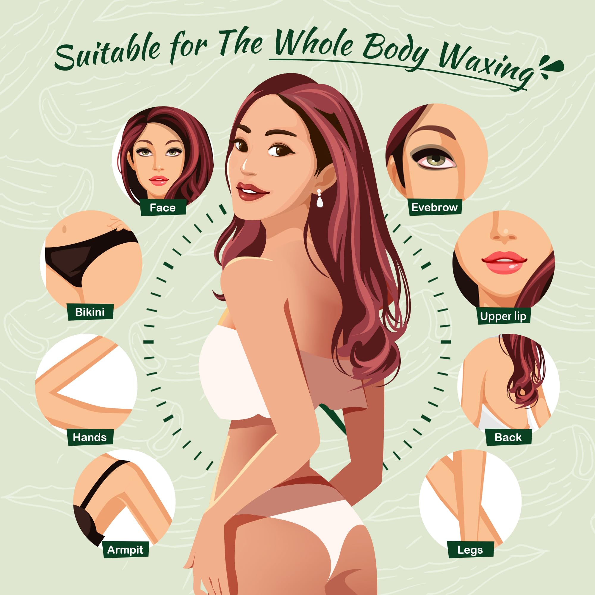 Ajoura Wax Beads Face Eyebrow Hair Removal captures precise, gentle shaping for delicate facial skin