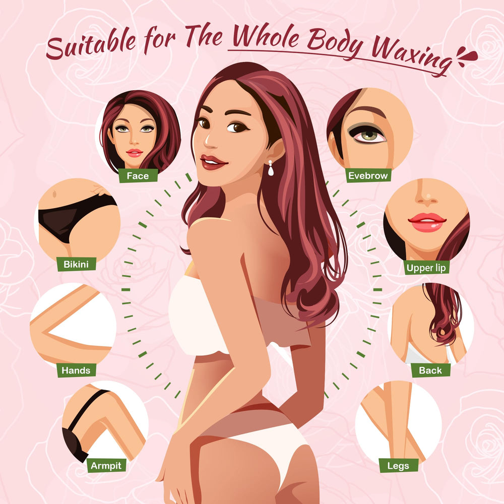 Ajoura Pink Rose wax beads facial waxing for delicate skin and short hair