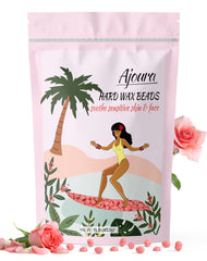 Ajoura Wax Beads Pink Rose setup for fast at-home waxing