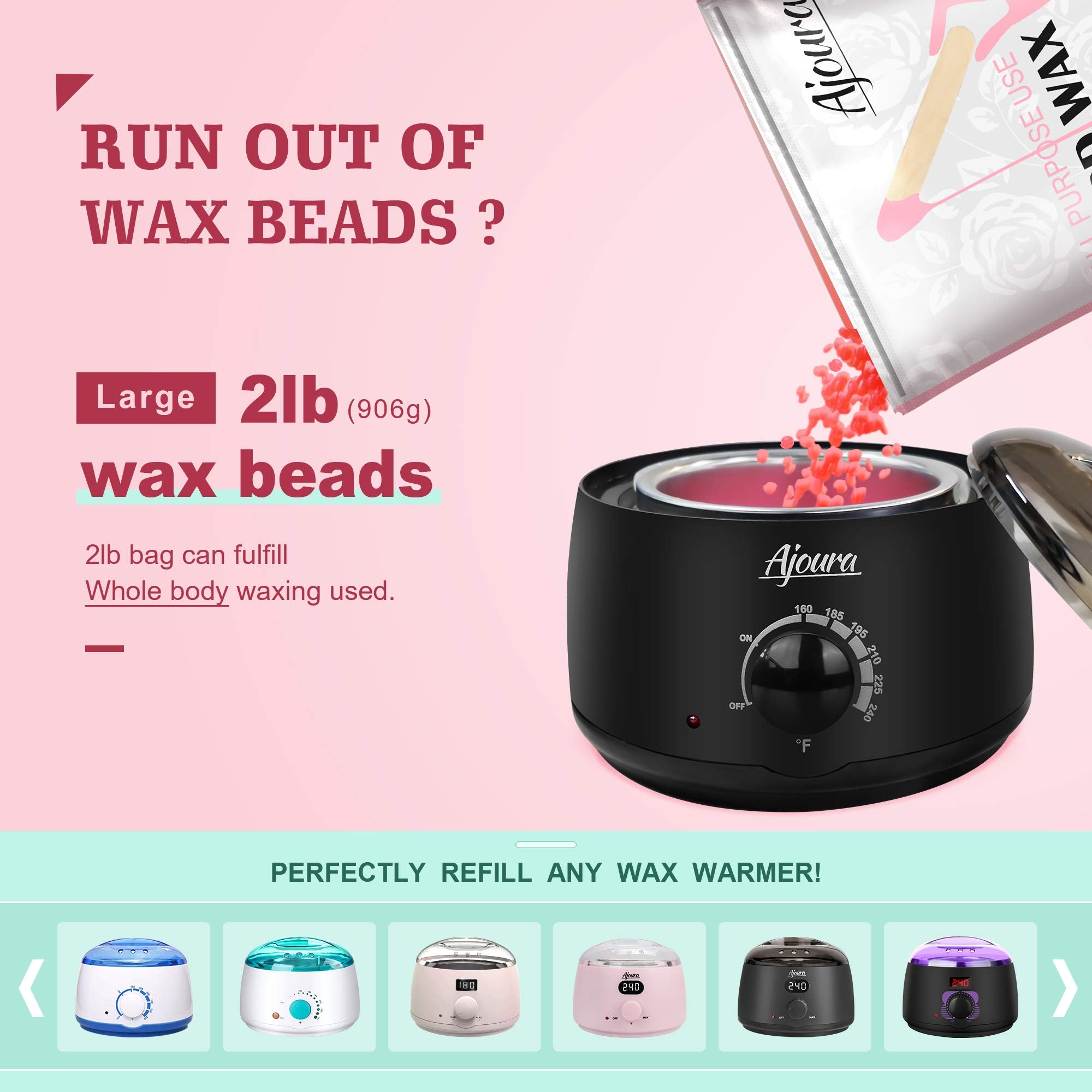 Ajoura wax sticks for precise application during at-home waxing sessions.