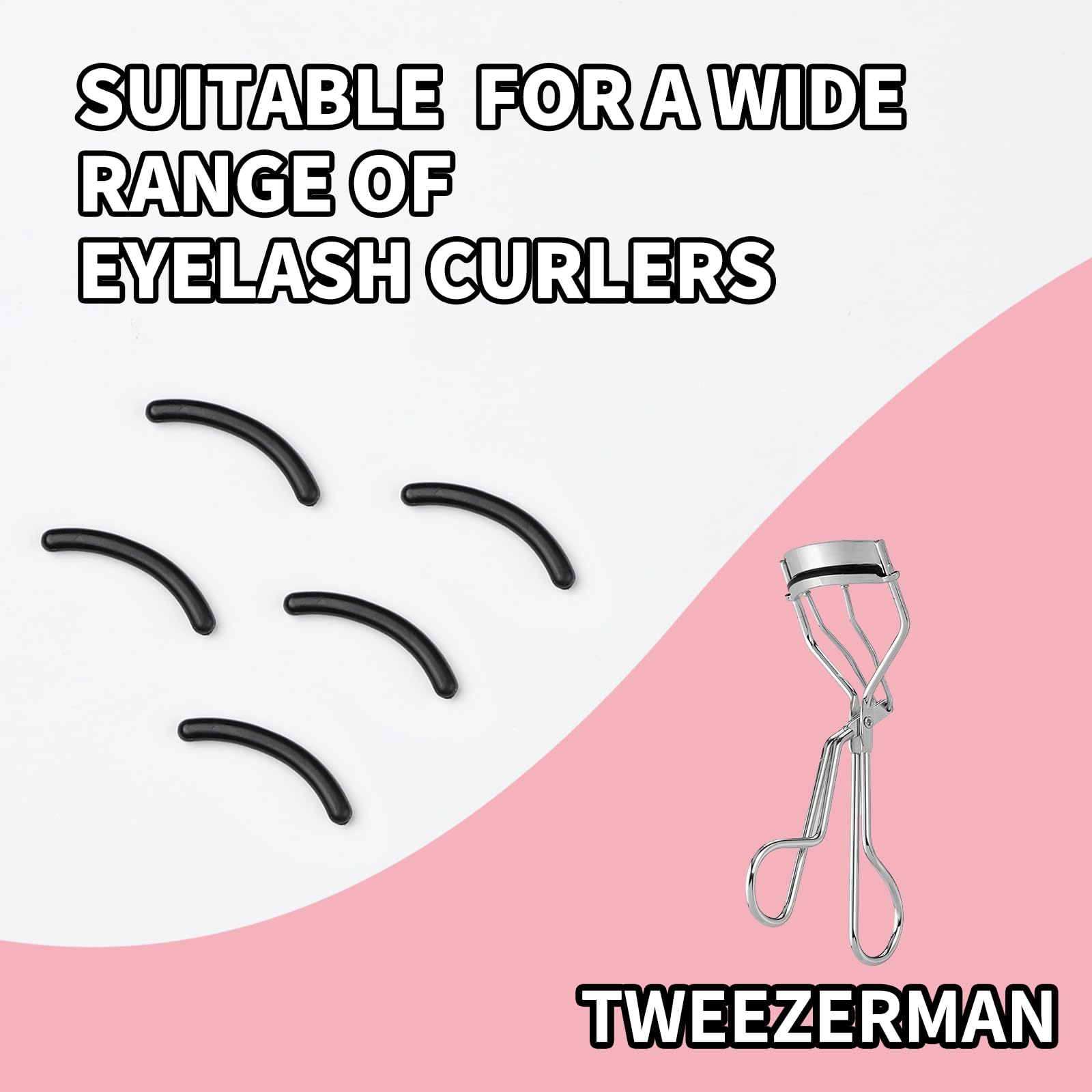 Ajrwiiy soft silicone refill pads close-up; durable, comfortable curling support.