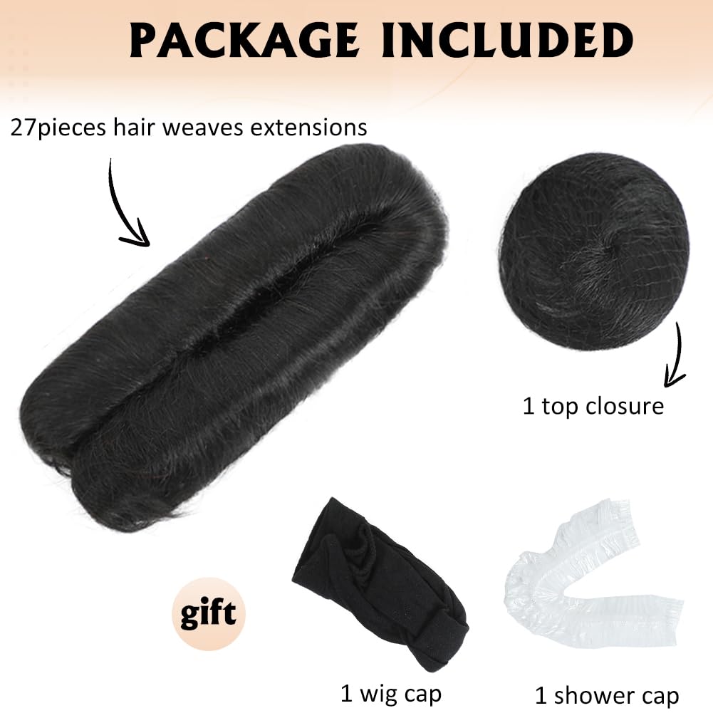 Ajsowju natural top closure demonstrates authentic part line for extensions