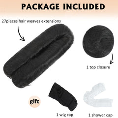 Ajsowju natural top closure demonstrates authentic part line for extensions