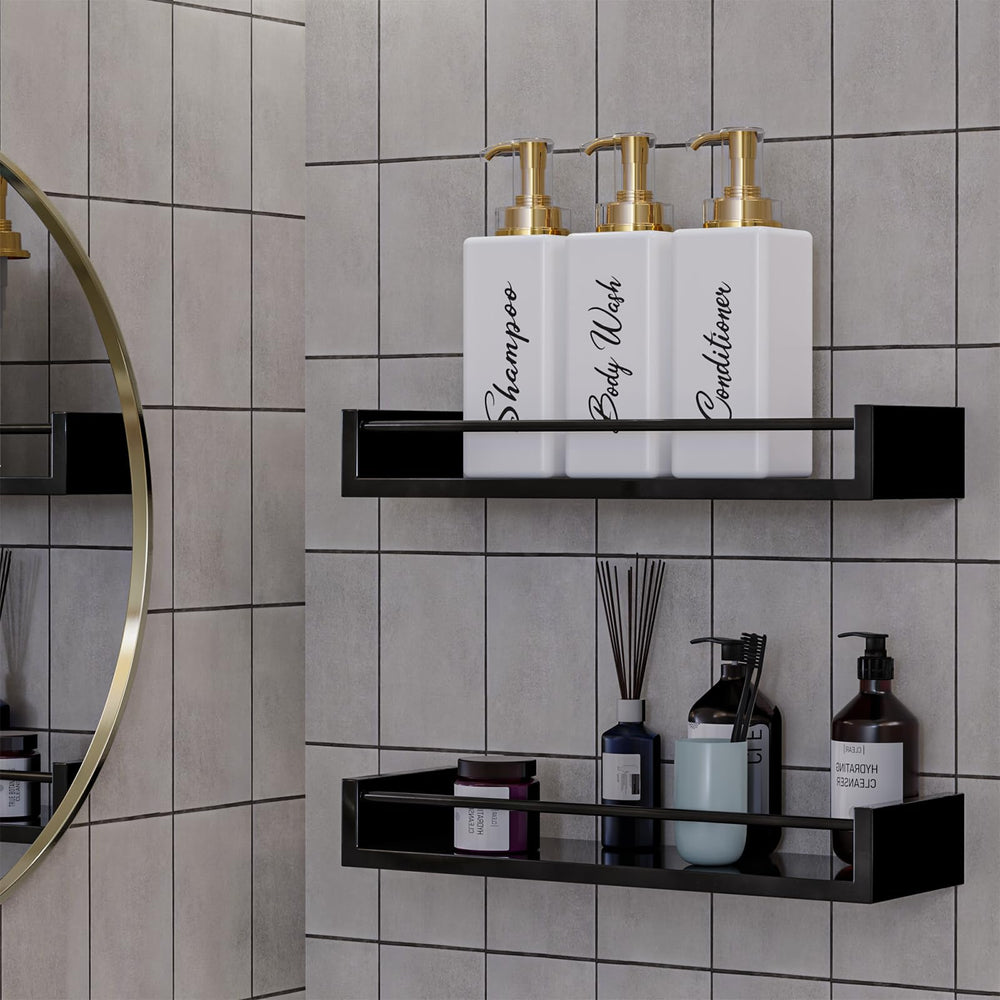 Akalin refillable conditioner bottle 16oz in white-gold, keeps grooming routine tidy.
