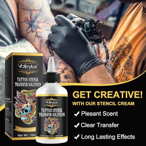 akareni stencil gel for tattooing enables quick, precise transfer with minimal effort