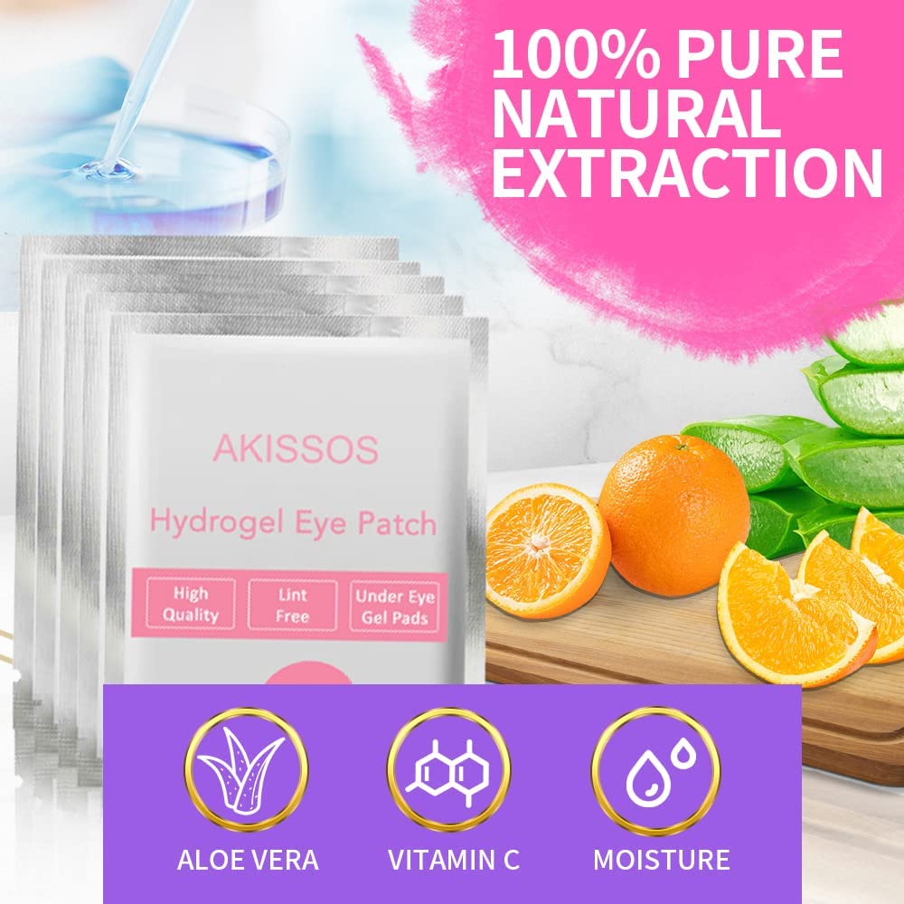 Akissos 100 pieces eye pads ready for reliable DIY lash prep.