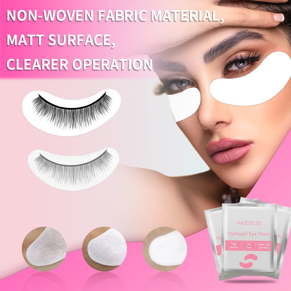 Akissos hypoallergenic eye patches skin-friendly for lash work.