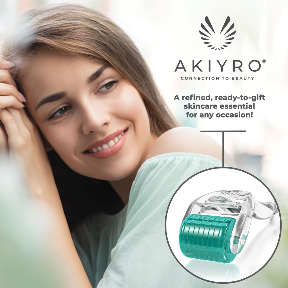 AKIYRO Derma Roller in open package for convenient home use