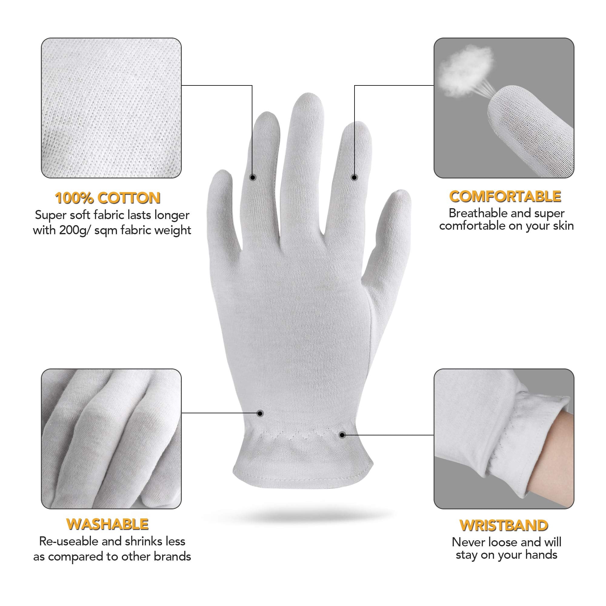 Akrilane XXL gloves size range from XS to XXL for most adults.